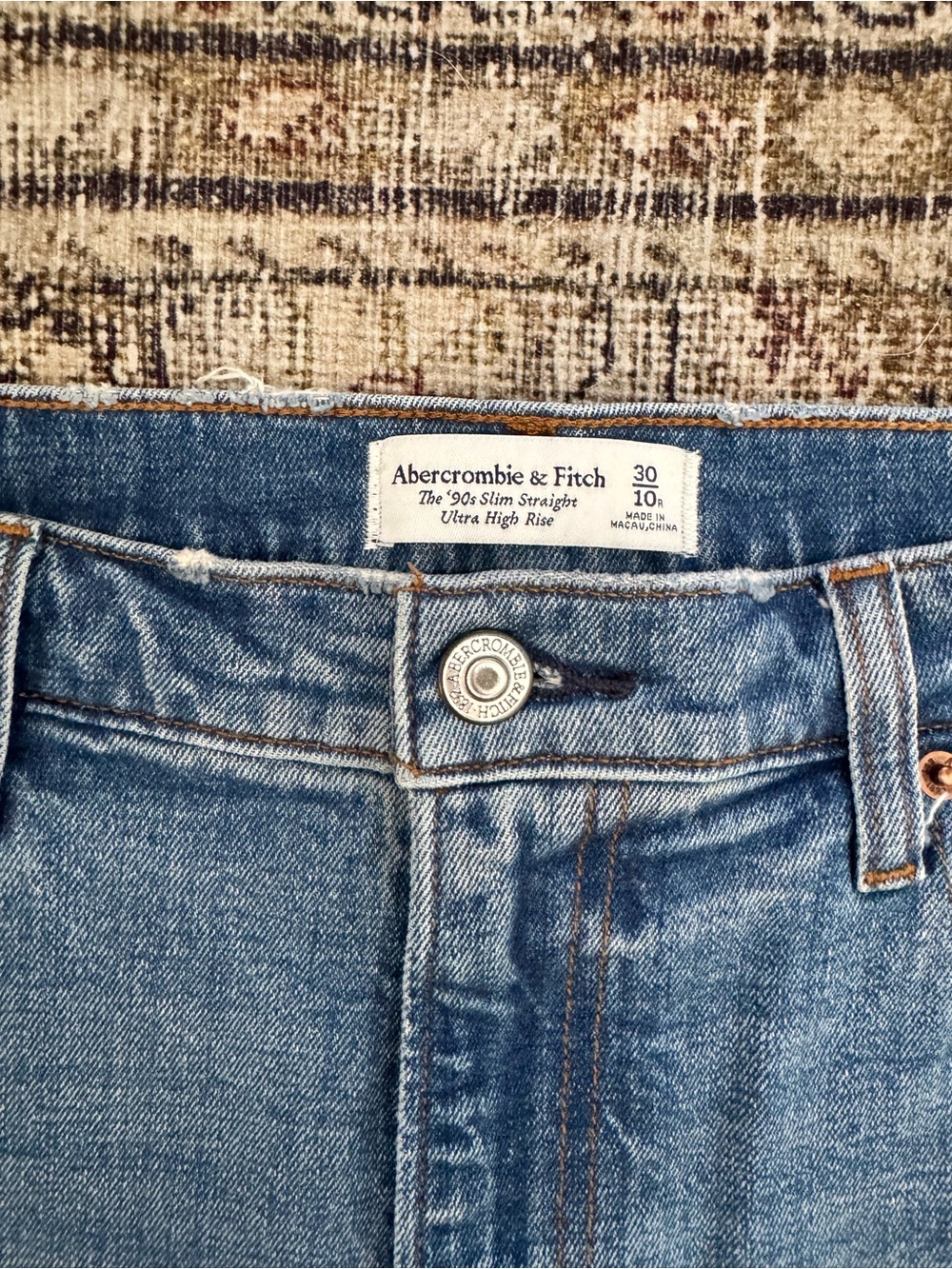 Abercrombie & Fitch Medium Blue Straight Leg Jeans